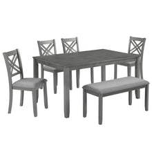 Load image into Gallery viewer, Kitchen Dining Set, Rectangular Dining Table & Upholstered Chairs