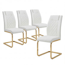 Load image into Gallery viewer, High Back Dining Chairs For Dining & Kitchen Room (Set of 4) - Golden / White