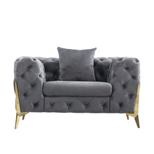 Load image into Gallery viewer, Accent Chair With Diamond Button Tufting, Matching Throw Pillow