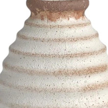 Load image into Gallery viewer, Round Table Vase (568846) - Ivory / Brown