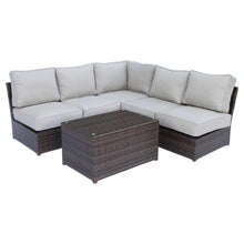 Load image into Gallery viewer, Comfortable Modern Patio Rattan Sectional Set With Cushions