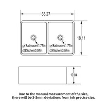 Load image into Gallery viewer, Sink 33" Double Bowl Apron Front Kitchen Sink 50 / 50 - White
