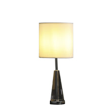 Load image into Gallery viewer, 22" Bedside Table Lamp With White Drum Shade - Silver
