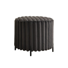 Load image into Gallery viewer, Wide Upholstered Round Pouf Ottoman Foot Rest