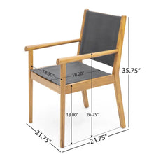 Load image into Gallery viewer, Cordoba - Dining Chair Set With Acacia Wood Frame And Textilen Upholstery (Set of 2) - Teak