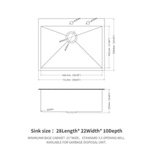 Load image into Gallery viewer, Topmount Kitchen Sink 16 Gauge, Single Bowl