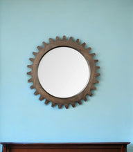 Load image into Gallery viewer, 26" Abstract Framed Accent Mirror - Dark Brown
