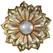 Load image into Gallery viewer, 36" Metal Flower Framed Accent Mirror - Gold