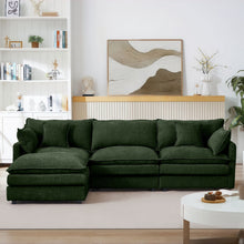 Load image into Gallery viewer, Modular L-Shaped Sectional Sofa With Movable Ottoman