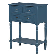 Load image into Gallery viewer, Console Table With Shelf Three Drawers - Navy Blue