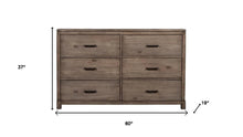 Load image into Gallery viewer, Solid Six Drawer Double Dresser - Gray