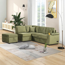 Load image into Gallery viewer, Sleeper Sofa Bed, 2 In 1 Pull Out Sofa Bed L Shape Couch With Storage Ottoman For Living Room, Bedroom Couch And Small Apartment
