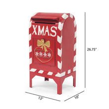 Load image into Gallery viewer, Christmas Mailbox Decoration With Festive Design, Classic Holiday Charm - Red