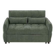 Load image into Gallery viewer, Loveseat Sofa Pull-Out Bed With Adjustable Backrest, 3 USB Ports And 2 Lumbar Pillows For Living Room