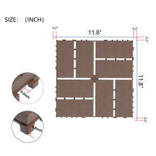 Load image into Gallery viewer, Plastic Interlocking Deck Tiles Patio Deck Tiles Waterproof Outdoor Use