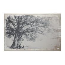 Load image into Gallery viewer, Large Arboreal Shelter Canvas Art Print, Traditional Style Floral Wall Art, Home Decor Accent Piece - Gray / White Matte