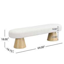 Load image into Gallery viewer, Upholstered Bench For Dining Room