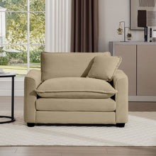 Load image into Gallery viewer, Modern Classic Fabric Single Chair Deep Seat Sofa With Pillow