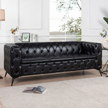 Load image into Gallery viewer, Square Arm Removable Cushion 3 Seater Sofa
