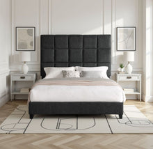 Load image into Gallery viewer, Squares Upholstered Headboard Platform Bed