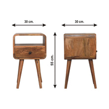 Load image into Gallery viewer, Mini Curve Open Bedside Nightstand