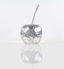Load image into Gallery viewer, Delicious Hammered Finish Apple Statue - Silver
