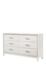 Load image into Gallery viewer, Wood Six Drawer Double Dresser - White