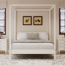 Load image into Gallery viewer, Canopy Bed Frame 4 Poster Platform Bed With Slats Support, No Box Spring Needed
