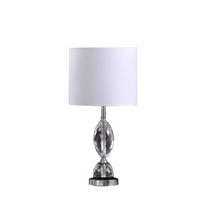 Load image into Gallery viewer, 24" Silver Crystal Standard Table Lamp With White Shade