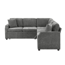 Load image into Gallery viewer, Modern L Shaped Sectional Sofa Bed With Hidden Storage Upholstery