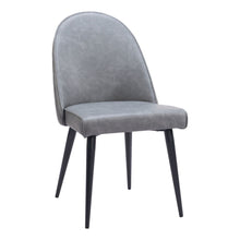 Load image into Gallery viewer, Upholstered In Faux Leather Dining Side Chairs (Set of 2) - Gray / Black