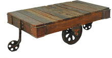 Load image into Gallery viewer, Solid Wood Rectangular Distressed Coffee Table - Black And Brown