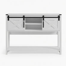 Load image into Gallery viewer, Farmhouse Entryway Table With Sliding Barn Door