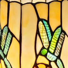 Load image into Gallery viewer, Dragonfly Stained Glass Accent Lamp - Beige And Green