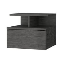 Load image into Gallery viewer, 12" Wood One Drawer Floating Nightstand - Gray