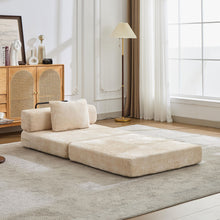 Load image into Gallery viewer, Convertible Floor Sofa Bed With Fixed Shape Frame For Living Room