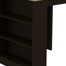 Load image into Gallery viewer, 36" Kitchen Island With Storage - Black / Natural