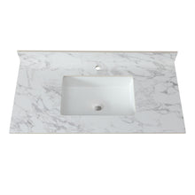 Load image into Gallery viewer, Elegant Bathroom Vanity Top With Rectangular Ceramic Sink And Backsplash