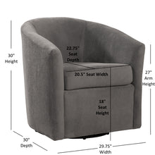 Load image into Gallery viewer, Oaklynn - Barrel Style Swivel Accent Chair