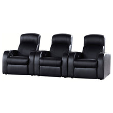 Load image into Gallery viewer, Greenfield - 3 Seater Home Theater With Storage - Black