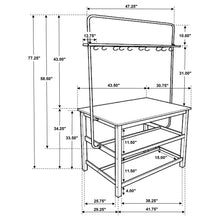 Load image into Gallery viewer, Cowichan - Kitchen Island Counter Table With Pot Rack - White