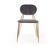 Load image into Gallery viewer, Mid Century Mod Dining Chairs (Set of 2) - Gray / Gold