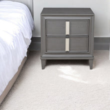 Load image into Gallery viewer, Two Drawer Contemporary Wood Nightstand - Dark Gray