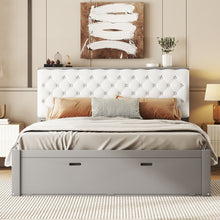 Load image into Gallery viewer, Platform Bed With Storage Headboard, Shoe Rack And 4 Drawers