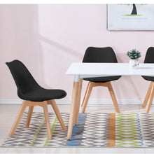 Load image into Gallery viewer, Padded Seat Cushions Home Kitchen Side Chair (Set of 2) - Black