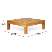 Load image into Gallery viewer, Mythical - Square Outdoor Coffee Table With Frame And Slat Top - Teak