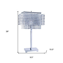 Load image into Gallery viewer, Bling Glam Faux Crystal Rectangular Table Lamp
