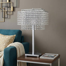 Load image into Gallery viewer, Bling Glam Faux Crystal Rectangular Table Lamp