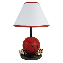 Load image into Gallery viewer, 15" Orange Bedside Table Lamp With White Shade