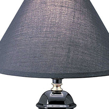 Load image into Gallery viewer, 13" Black Ceramic Bedside Table Lamp With Black Shade